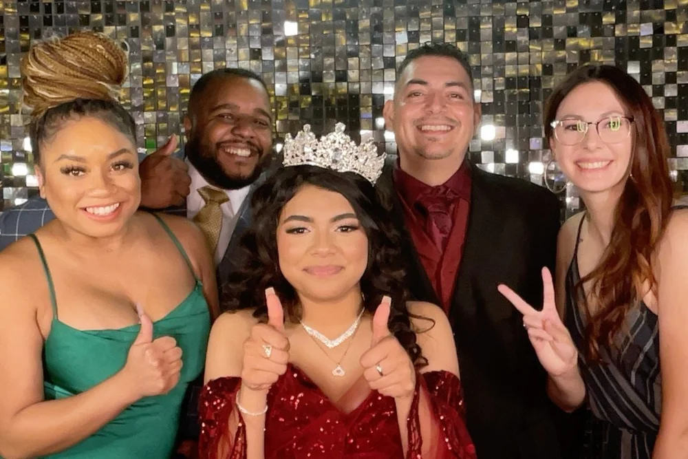 Quinceañera photo booth celebration