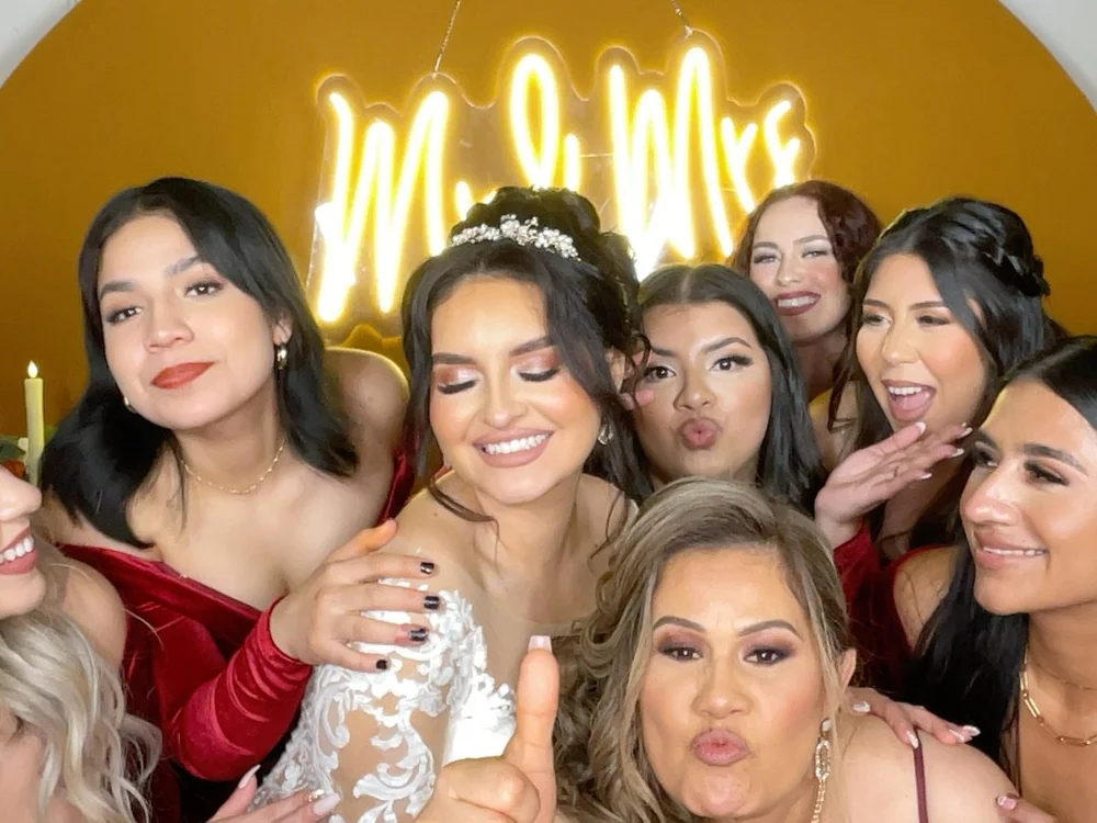 Bridal party photo booth